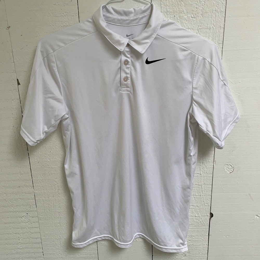 Nike Boys’ Optic White Dri-Fit polo shirt
